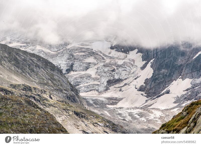 The Karlingerkees glacier in the High Tauern National Park austria europe alps ice snow karlingerkees white mountainous high tauern national park summit peak