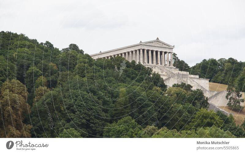 Valhalla Walhalla Regensburg Column Danube Tourist Attraction Vacation & Travel Exterior shot Colour photo Panorama (View) Deserted Tourism Landmark City trip