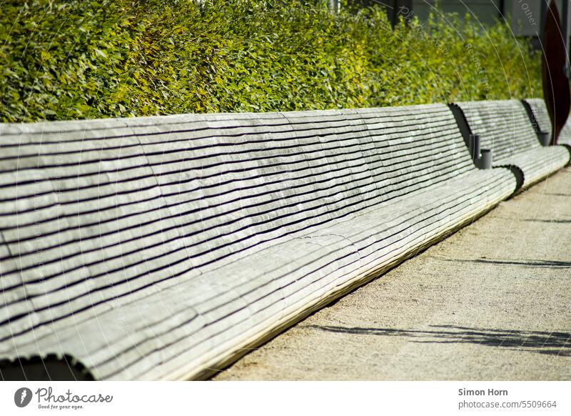 put it on the back burner Bench Long endless Sit lines Perspective long bench Waiting bench Wood Wooden bench Park bench Boredom procrastination Seating Break