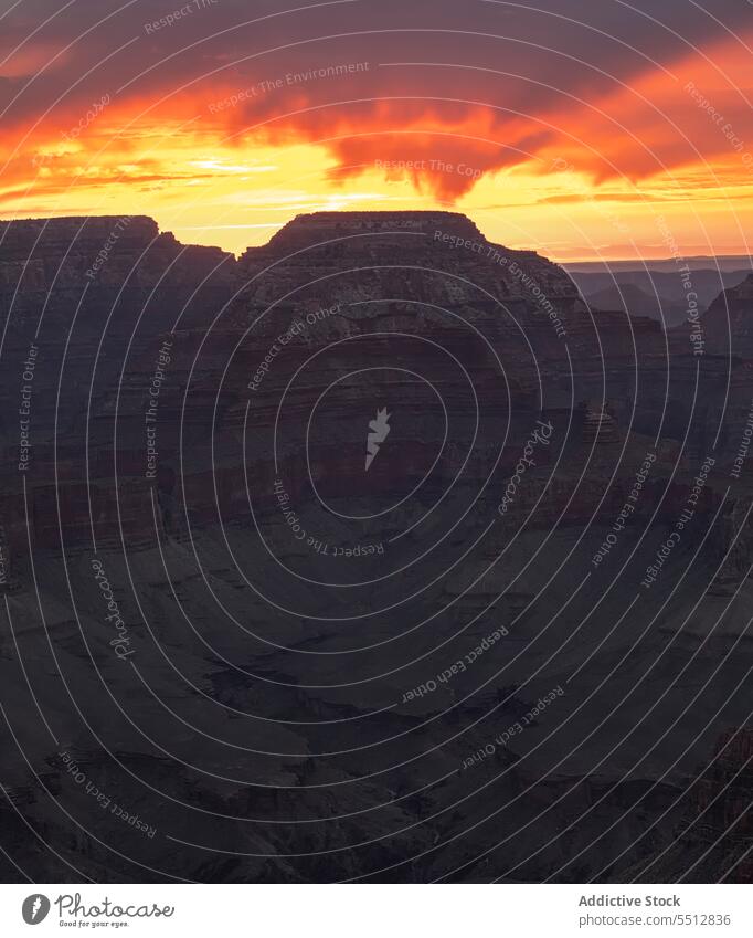 Rocky formations under sunset sky mountain landmark landscape rough nature rocky spectacular sundown usa united states picturesque geology scenery uneven