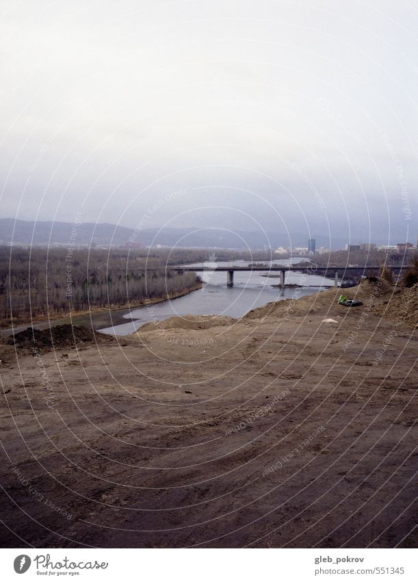 Doc #universe Landscape Earth Storm clouds Town Bridge Truth Siberia Forestry River Colour photo Exterior shot Deserted Isolated Image Neutral Background Day