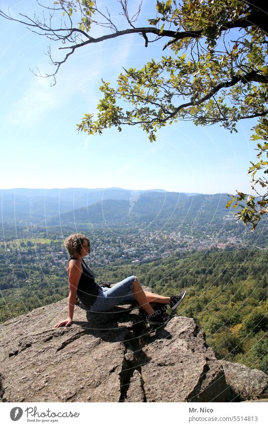 warming I sun bath(s) hike Freedom Sky Nature Far-off places Trip Panorama (View) Hill Landscape Hiking Baden-Wuerttemberg Rock Forest Vacation & Travel