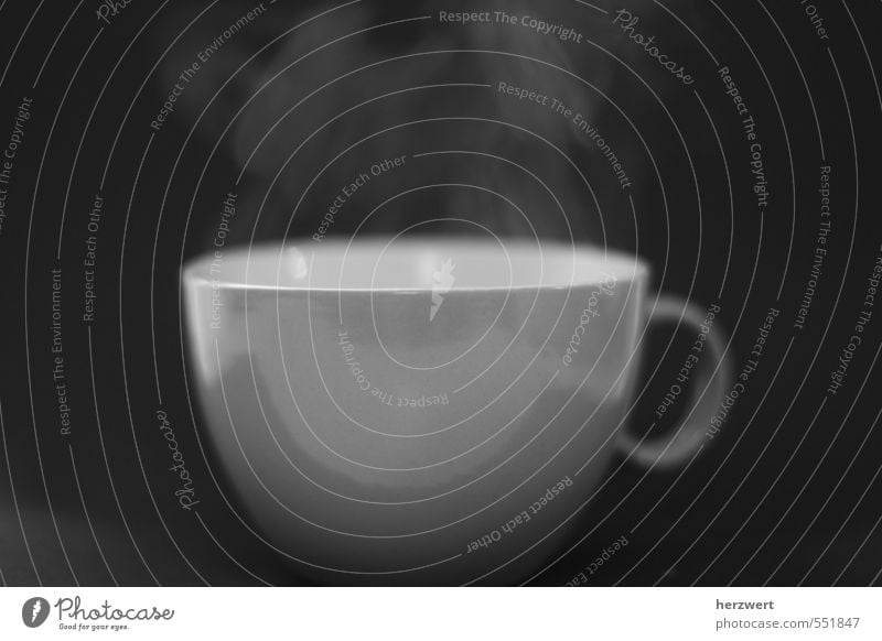 a lot of smoke for nothing Nutrition Breakfast To have a coffee Beverage Drinking Hot drink Coffee Tea Emotions Steam Cup Subdued colour