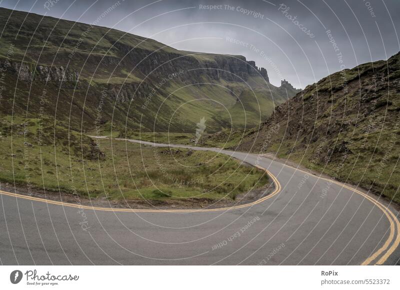 The Quiraing on Isle of Skye. Landscape coast Highlands Scotland scotland steep coast England landscape Ocean North Sea Nature reserve protected landscape Cliff