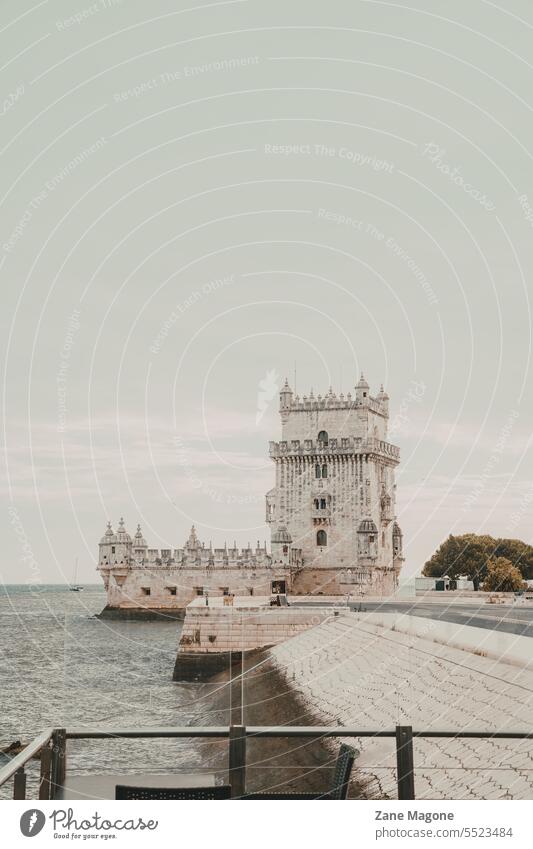 Belem Tower, Lisbon, Portugal portugal travel background travel europe europe travel vision board destination neutral belem tower neutral background lisbon