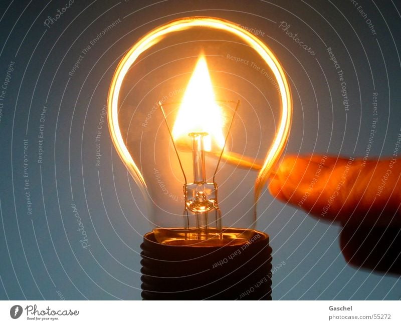 power outage Energy industry Energy crisis Lighting Energy-saving bulb Dark Hot Bright Electric bulb Match Power failure Blaze Fire Lamp Save energy