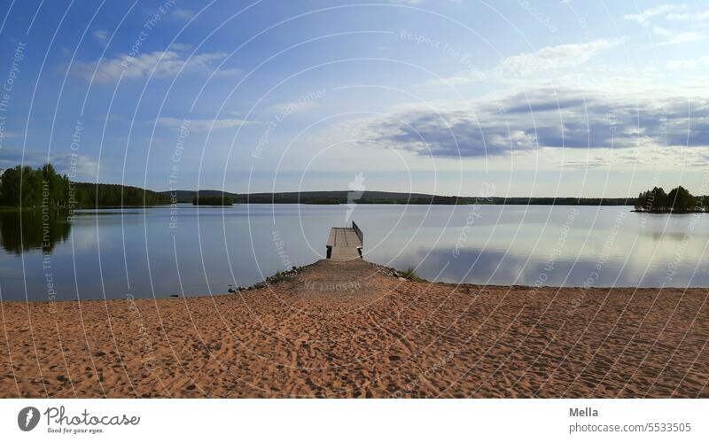 Let's see what happens | What is, what is not is possible - The future using the example of a jetty on the lake Footbridge Lake Lakeside Water Calm Nature