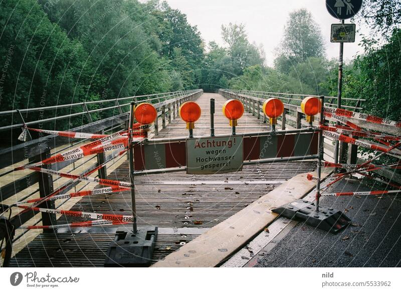 Flood - Isar - Munich Deluge River Climate change Storm cataclysm Destruction Water Environment Weather flood disaster Wet Exterior shot Bad weather Rain