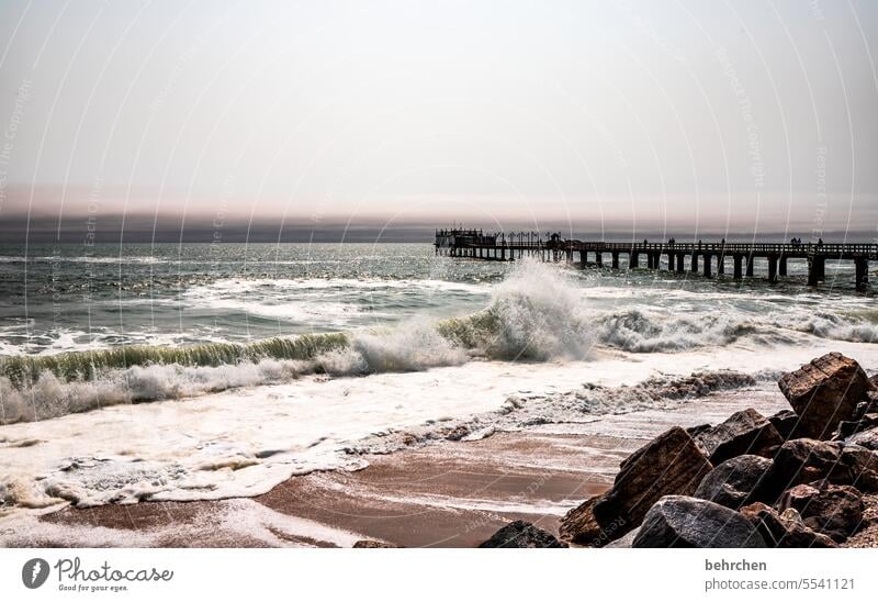 Dangerous surf Waves Impressive Sky Horizon Swakopmund Gorgeous Vacation & Travel Nature Freedom Landscape Namibia Ocean Far-off places Wanderlust travel Dream