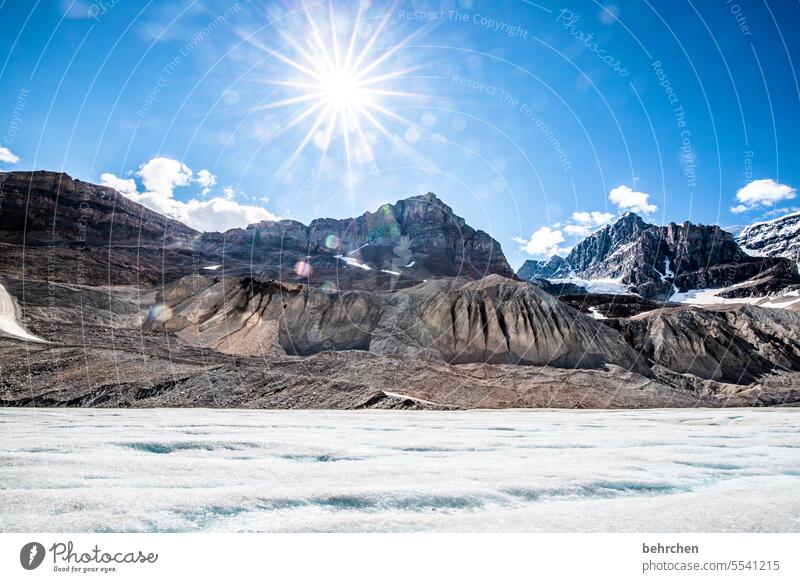 cold and heat Water Icefields Parkway Rock Far-off places Wanderlust Alberta Fantastic especially Tourism Vacation & Travel Exterior shot Nature Rocky Mountains