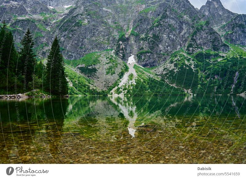 Tatra National Park, Poland. Morskie Oko lake landscape morskie oko sea eye tatra national park nature mountains zakopane outdoors day horizontal poland