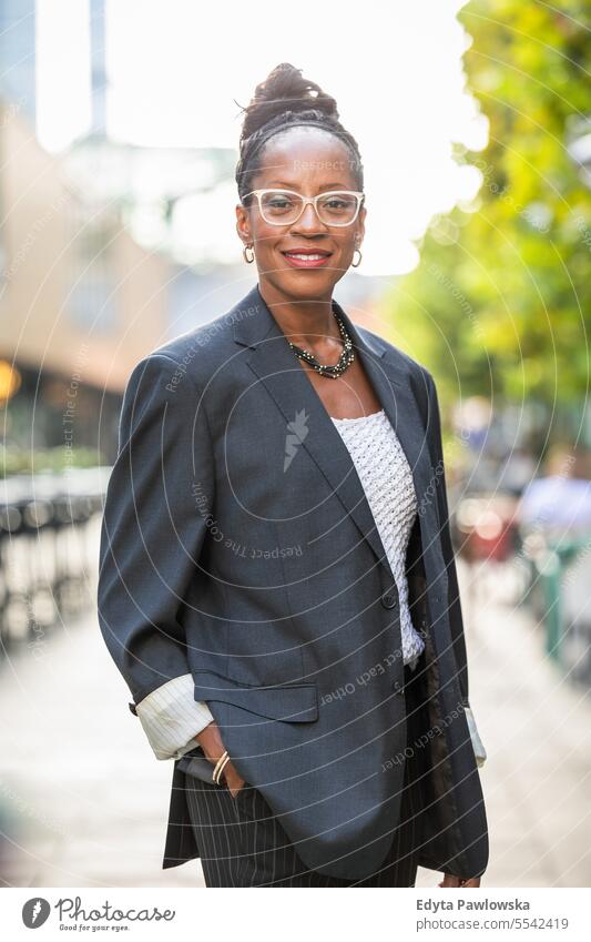 Portrait of a confident mature businesswoman in the city people downtown joy urban black natural attractive black woman happiness street happy modern