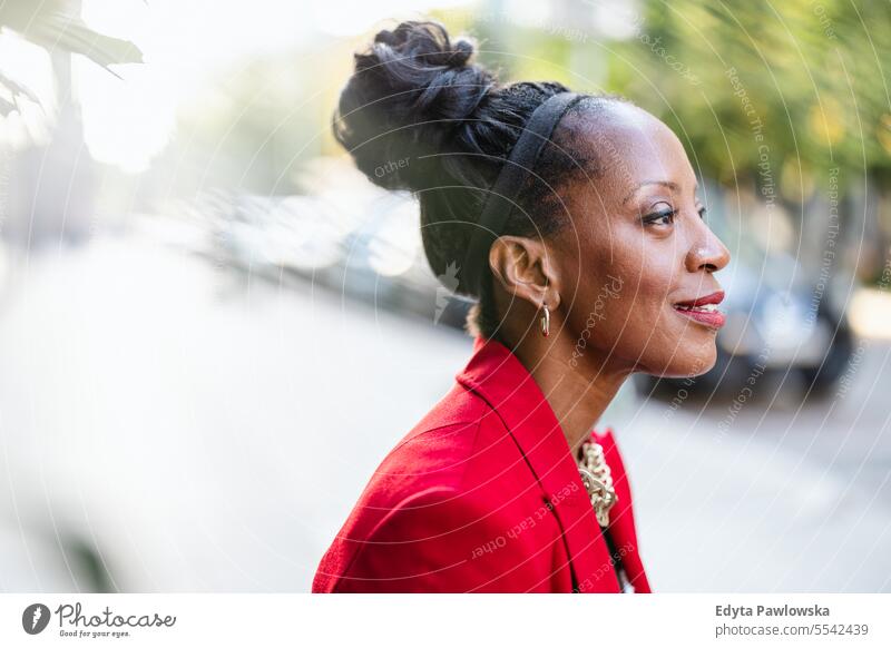 Portrait of a confident mature businesswoman in the city people downtown joy urban black natural attractive black woman happiness street happy modern