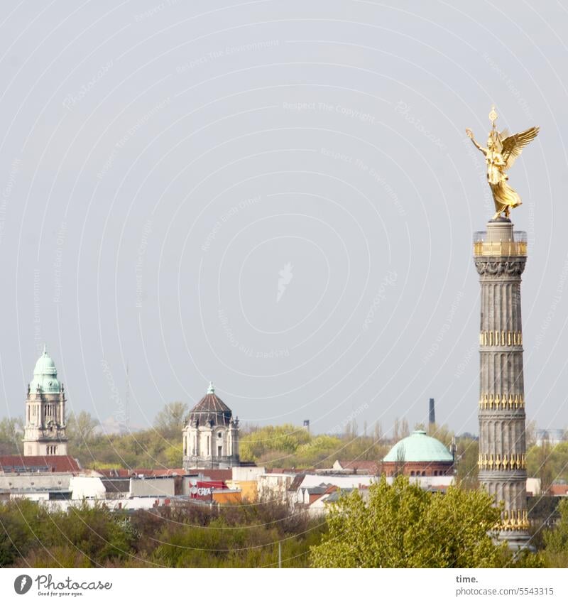 Parallel World | Else in Gold Berlin Tourist Attraction Landmark Sky Capital city Architecture Manmade structures City Downtown Building Dazzle sunny Contrast