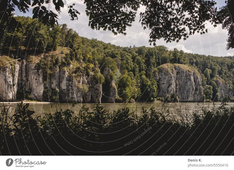 Danube path Landscape Nature New Zealand Landscape Mountain Ocean Sky Lake Colour photo Exterior shot Mountain range Hiking Lakeside Idyll hike hikers