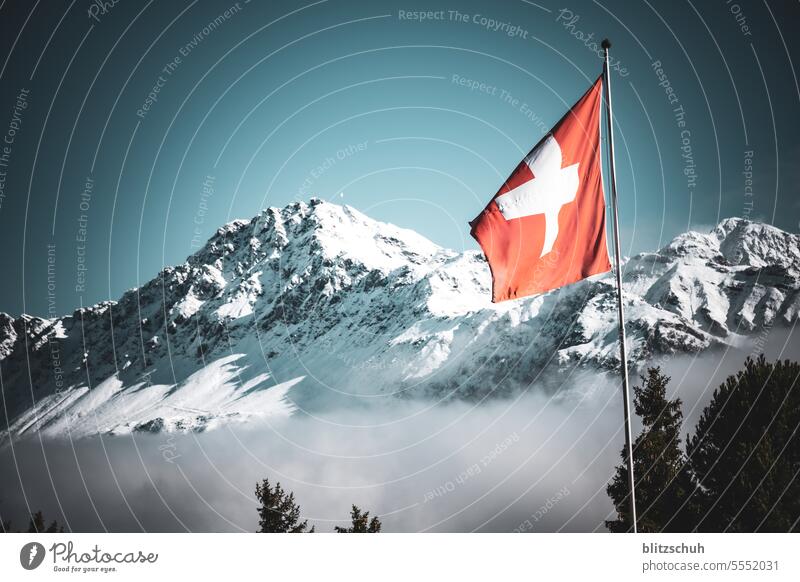 Typical Switzerland ;) II with Rothorn peak 2888m.a.s.l. in the background Mountain Nature Tourism Landscape Vacation & Travel Snow Alps Clouds Rock mountains