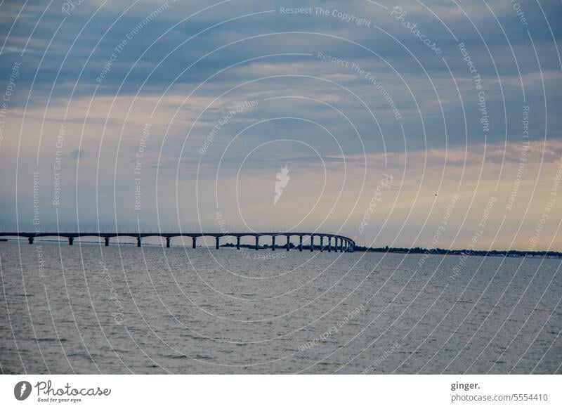 Bridge in the sea - from La Rochelle to Île de Ré, France Horizon Sky Vacation & Travel Nature Ocean Beautiful weather Environment Smooth Calm Mainland Island