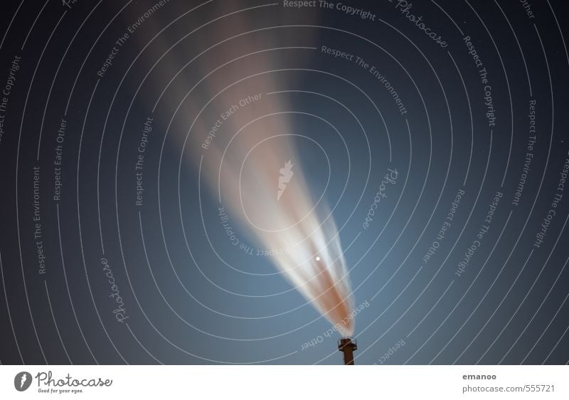 night-time pollution Technology Energy industry Renewable energy Coal power station Energy crisis Industry Sky Night sky Stars Moon Climate change