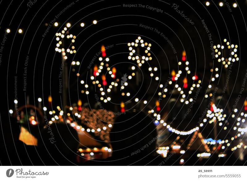 Christmas market Christmas Fair Advent Christmas and Advent clearer Dark candles Moody stars Evening pre-Christmas period Christmas & Advent