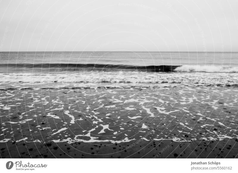 View of the Baltic Sea from Warnemünde Baltic coast Ocean Waves Longing Autumn Off-Season travel vacation Warnemuende Sky Clouds Vacation & Travel Deserted