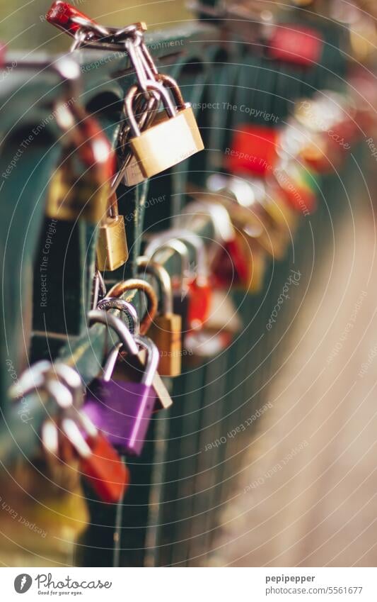 Marble, stone and iron... Love locks on a bridge Love Locks Love padlock Romance Infatuation Emotions Relationship Display of affection Loyalty