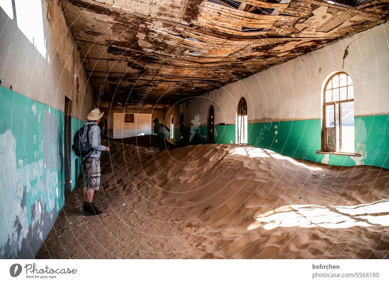 house dust Africa Namibia Desert Wanderlust Far-off places Colour photo Adventure Vacation & Travel especially Impressive Drought Dry Climate change Luderitz