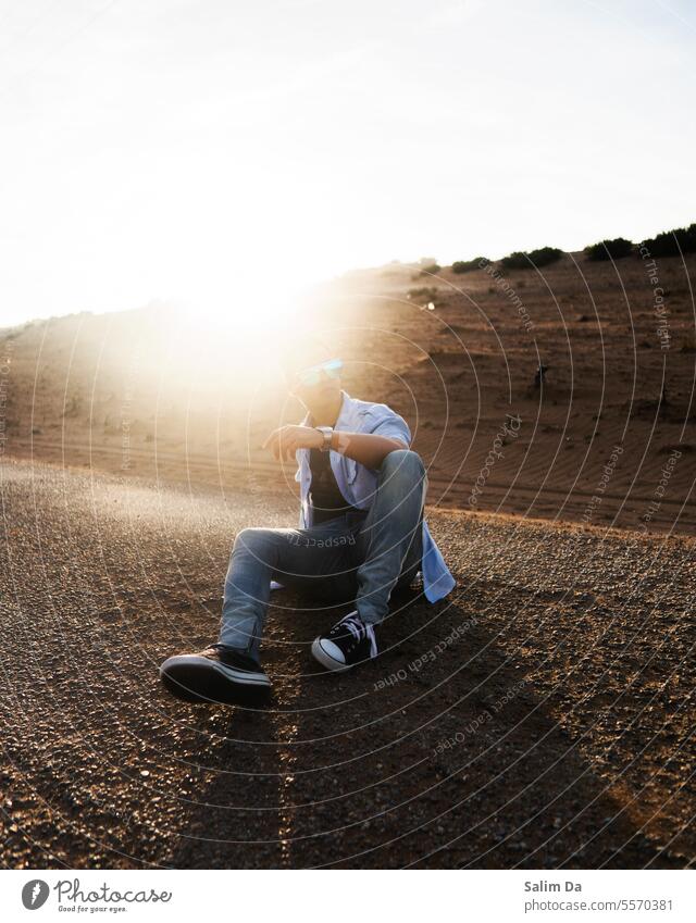 sitting in the middle of the road against the lovely sunset relax Relaxation Sunset Sit sitting on ground Middle sunsets Sitting On The Ground sunset sky