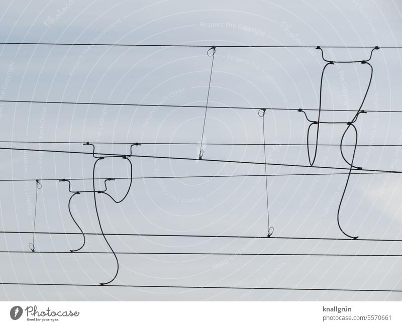 catenary wire stream Energy Technology Electricity Power transmission High voltage power line high voltage overcast sky Overhead line Sky Cable Energy industry