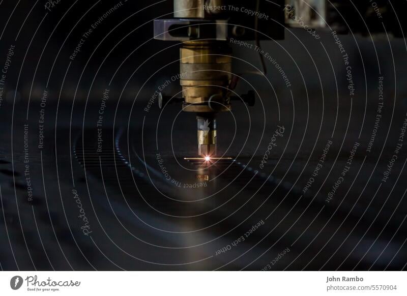 Process of industrial laser cutting of sheet metal engineering technology manufacturing steel machine industry processing machinery spark mechanical production