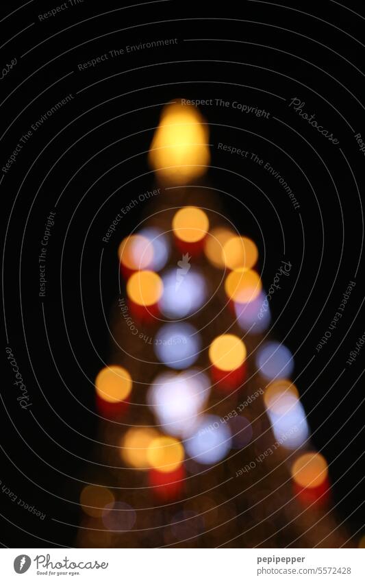 Christmas tree with bokeh Christmas decoration Christmas & Advent christmas concept background Christmas tree decorations Decoration Feasts & Celebrations Moody