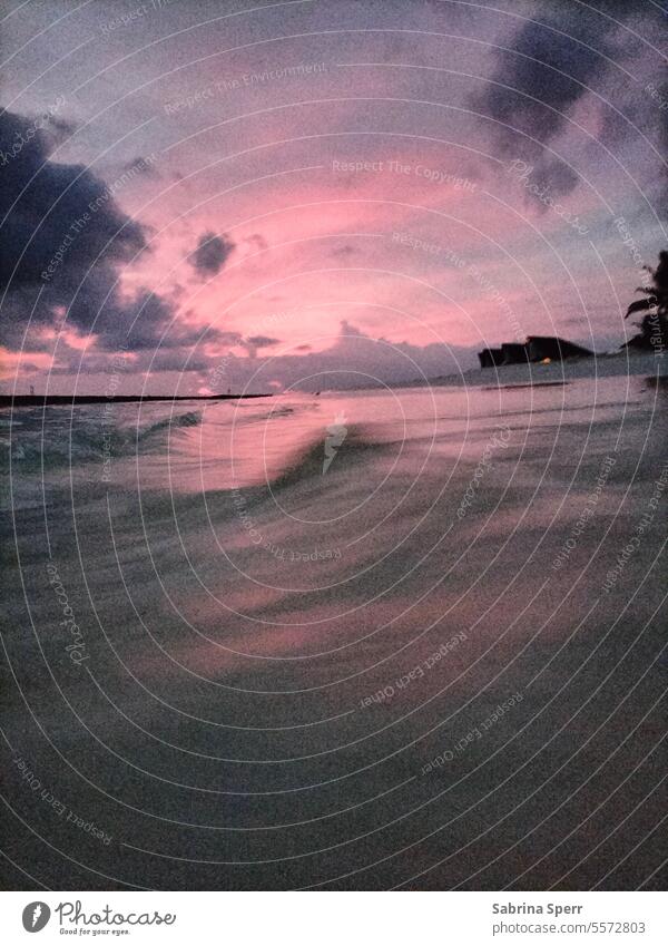 Soft wave image with pink background 01 hazy Pink Clouds Gray Contrast Water Ocean Lake Deserted Exterior shot Moody Sky Black Landscape Nature Environment