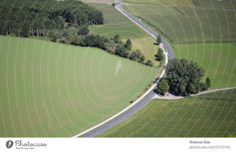 Road through fields Transport Street Speed Driving Exterior shot Motoring Traffic infrastructure Road traffic Means of transport Car Vehicle Movement