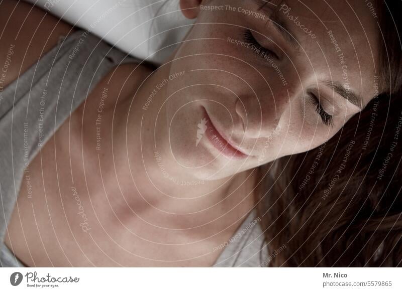 Sleeping well-being Well-being tired asleep beauty sleep Attractive Skin relax relaxing rest relaxed Contentment eyes closed Exhaustion Face Dream