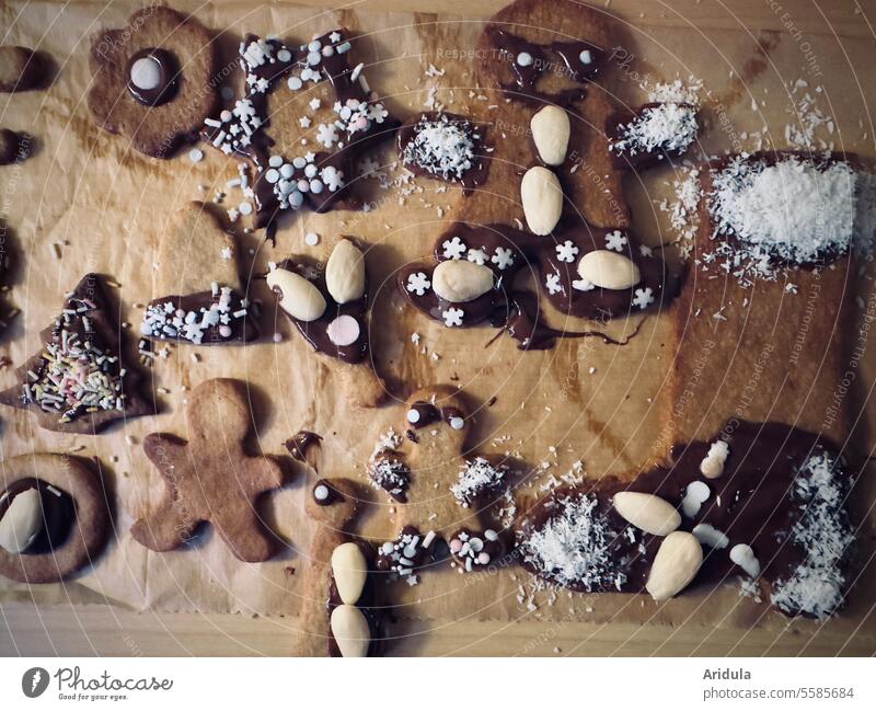 Christmas cookies designed by children No. 2 Cookie Christmas & Advent Baking biscuits Christmas biscuit Delicious christmas time Chocolate Decoration almond