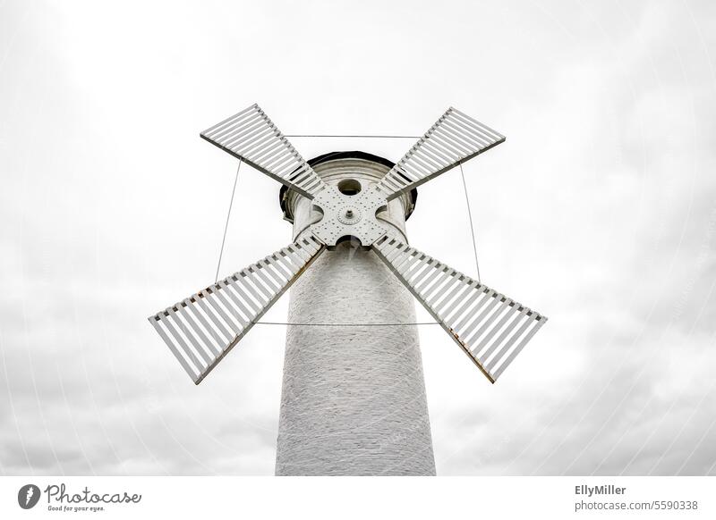 Mill beacon in Swinemünde - beacon in the shape of a windmill Beacon Baltic Sea coast Lighthouse Sky Vacation & Travel Landscape Ocean Nature Clouds Beach