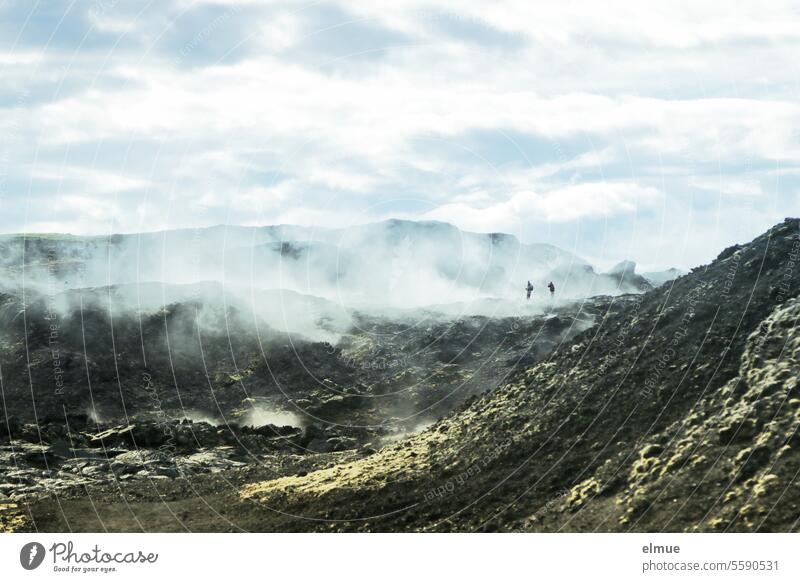 Leirhnjúkur - active volcano in Iceland I Warming Leirhnjukur Volcano Lava Lava field Northeast Iceland Volcano system volcanic eruption Steam geothermal