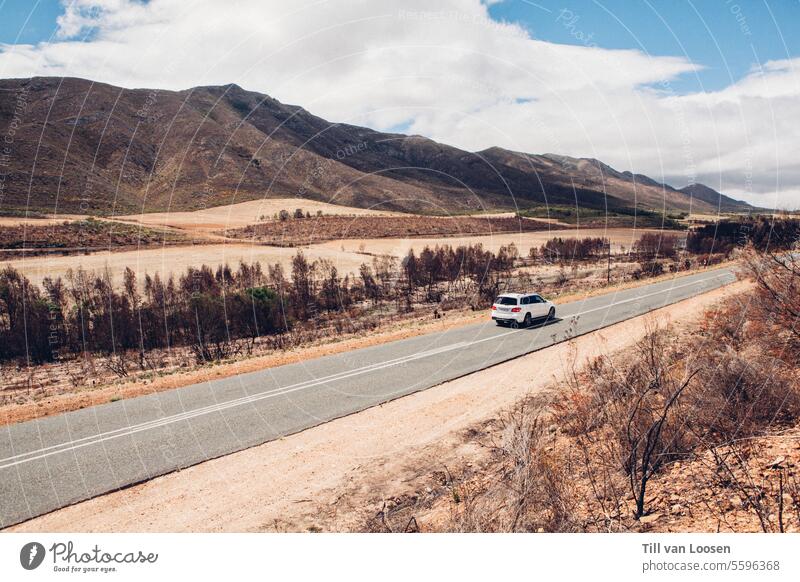 Route 62 desert landscape car Mountain Trip Adventure Landscape Vacation & Travel Colour photo Deserted Tourism Summer Freedom Environment Sky wide Wanderlust