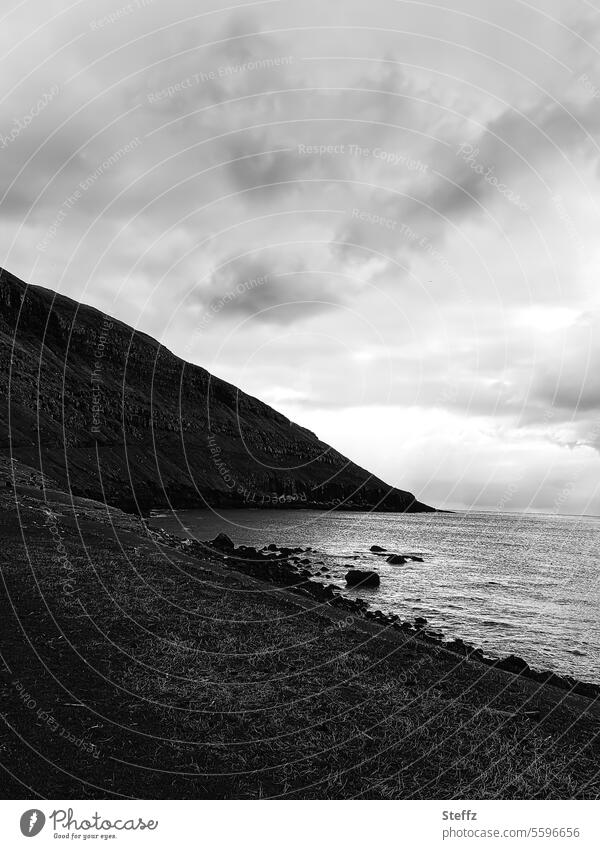 View of the North Atlantic from the coast of the Faroe Island of Streymoy färöer Faroe island Kirkjubøur Faroe Islands Sheep Islands Atlantic Ocean ocean