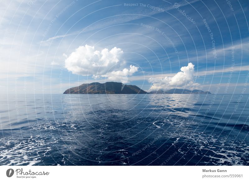 Lipari Islands Vacation & Travel Summer Nature Landscape Water Sky Clouds Blue Italy Liparian islands Ocean Surface of water Mediterranean sea Sailing