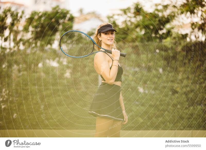 Young beautiful woman playing tennis match active lifestyle activity amateur athlete ball beautiful women cheerful competition court enjoyment exercise