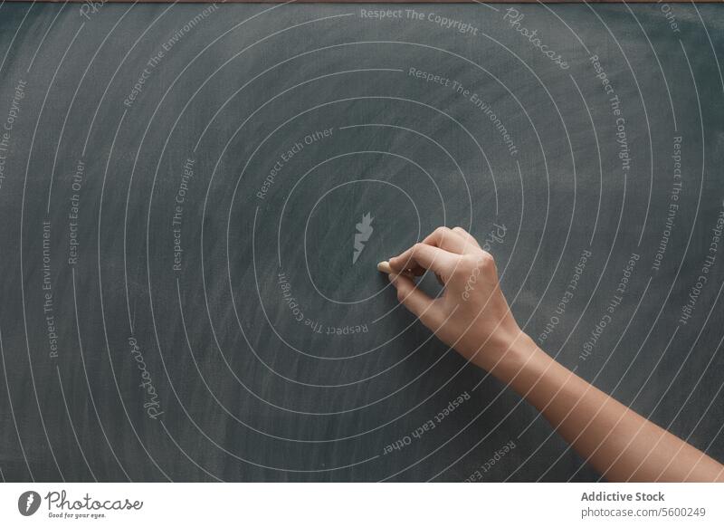 Blackboard Hand blackboard chalkboard drawing depict limb body part human concept innovation ideas inspiration background creative symbol simplicity