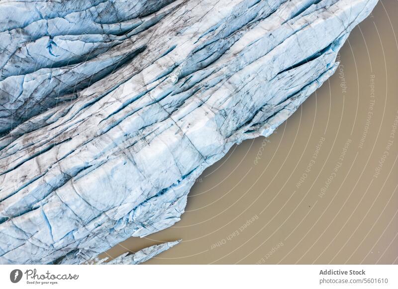 Aerial view of ice cap and sea with icebergs glacier aerial landscape winter weather nature scenic arctic cold water seaside vatnajokull iceland texture