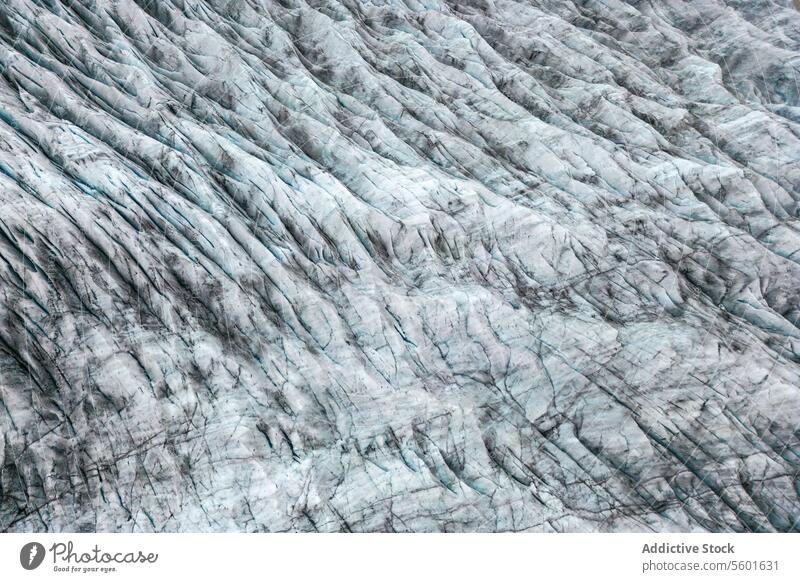 Rough surface of huge glacier as abstract background ice winter snow landscape nature formation volcanic geology vatnajokull iceland freeze national park