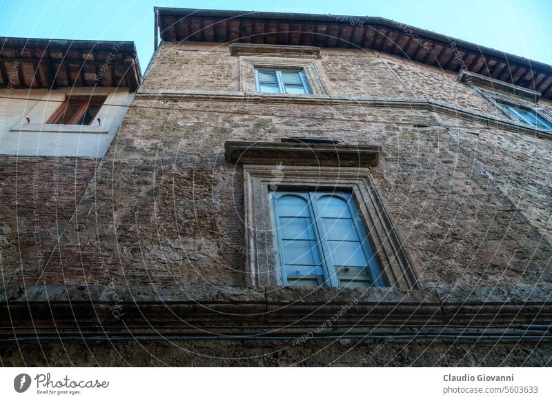 Historic buildings of Rieti, Italy Europe Lazio architecture city color day exterior historic medieval old outdoor palace photography street travel urban window