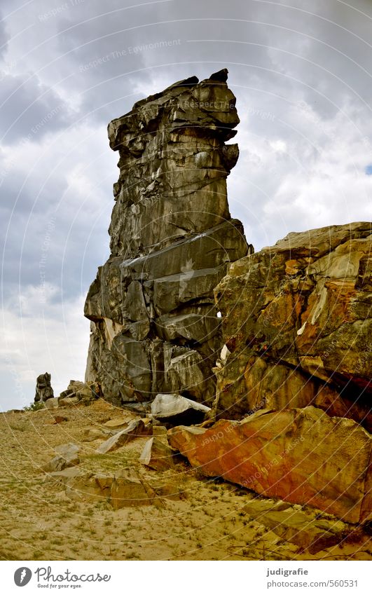 devil's wall Environment Nature Landscape Elements Sky Clouds Rock Teufelsmauer Harz Sharp-edged Gigantic Large Tall Natural Wild Colour photo Exterior shot