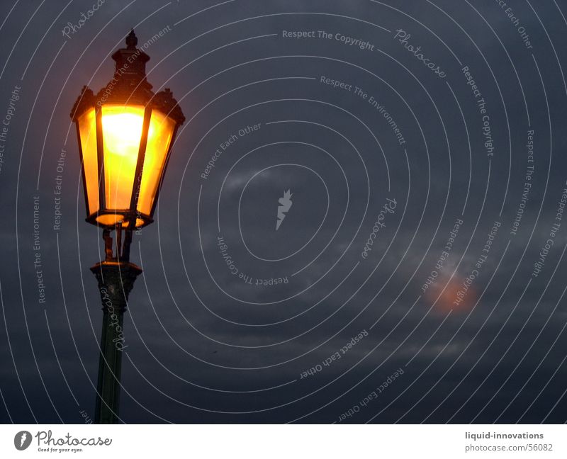 lantern Lantern Light Prague Clouds Charles Bridge