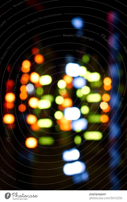 city lights Light (Natural Phenomenon) clearer colorful lights blurriness bokeh hazy Abstract background bokeh lights Festive Illuminate blurred light points