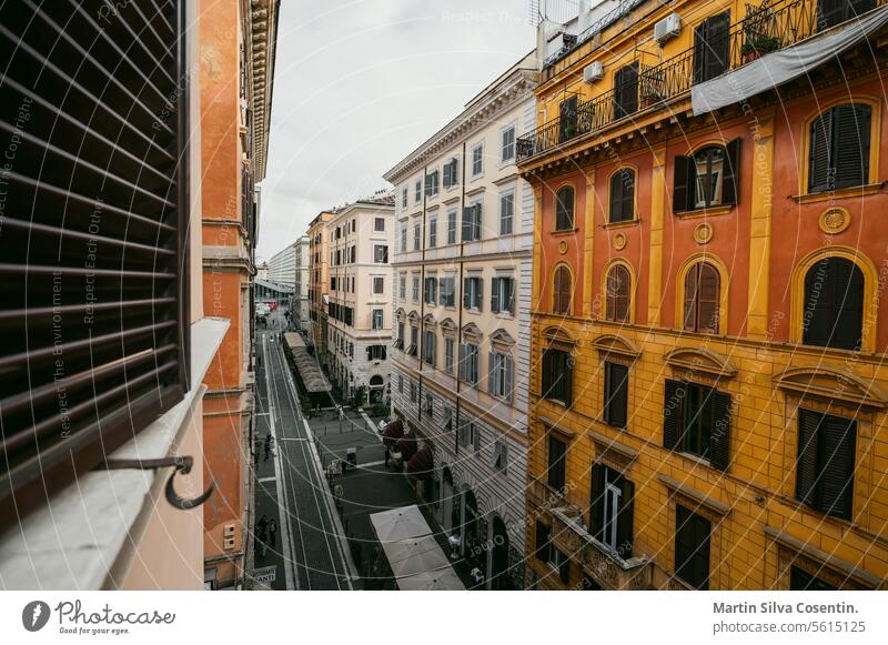 Panorama of a street near the Roma Termini station on a sunny day in Rome, Italy in 2023. amphitheater ancient arc archaeology archeology architecture arena