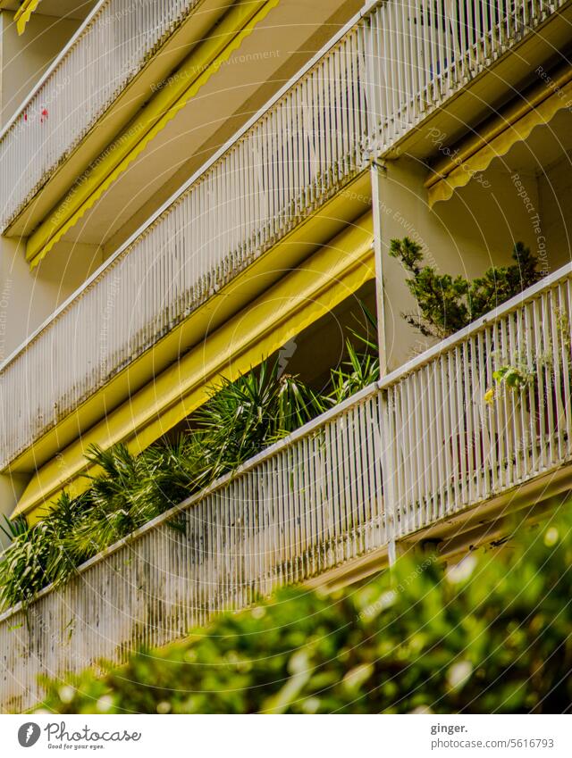 Welcome to Balcony Balconies balcony rail Facade Building Architecture House (Residential Structure) urban High-rise Gloomy Manmade structures Exterior shot