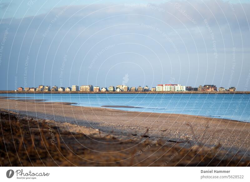 Baltic Sea beach in December, modern vacation homes in the background Baltic coast Ocean Beach Nature Vacation & Travel Landscape Water Relaxation Sky Tourism